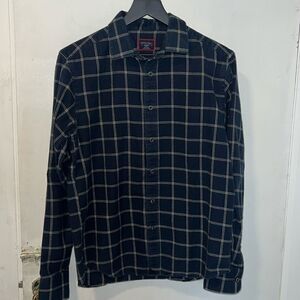 UNTUCKit Black and Beige Flannel Appellati Slim Fit Button Up Shirt-M